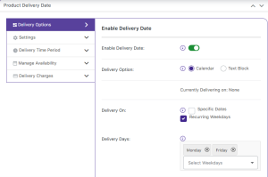 Delivery Date & Time Deliveries - Tyche Softwares Documentation