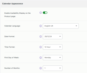 Global settings - Calendar theme, Date & Time Formats - Tyche Softwares Documentation