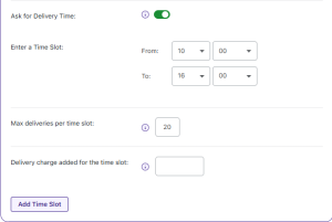 Maximum Deliveries per day/date & time slot - Tyche Softwares Documentation