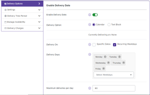 Fixed Date Range & Deliver All Year Round Option - Tyche Softwares Documentation