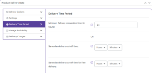 Minimum Delivery Preparation Time In Hours - Tyche Softwares Documentation