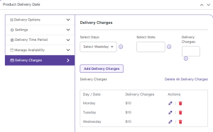 Setup Delivery Charges - Tyche Softwares Documentation