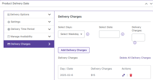 Setup Delivery Charges - Tyche Softwares Documentation