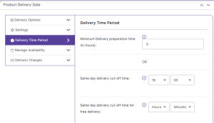 Same Day and Next Day delivery - Tyche Softwares Documentation