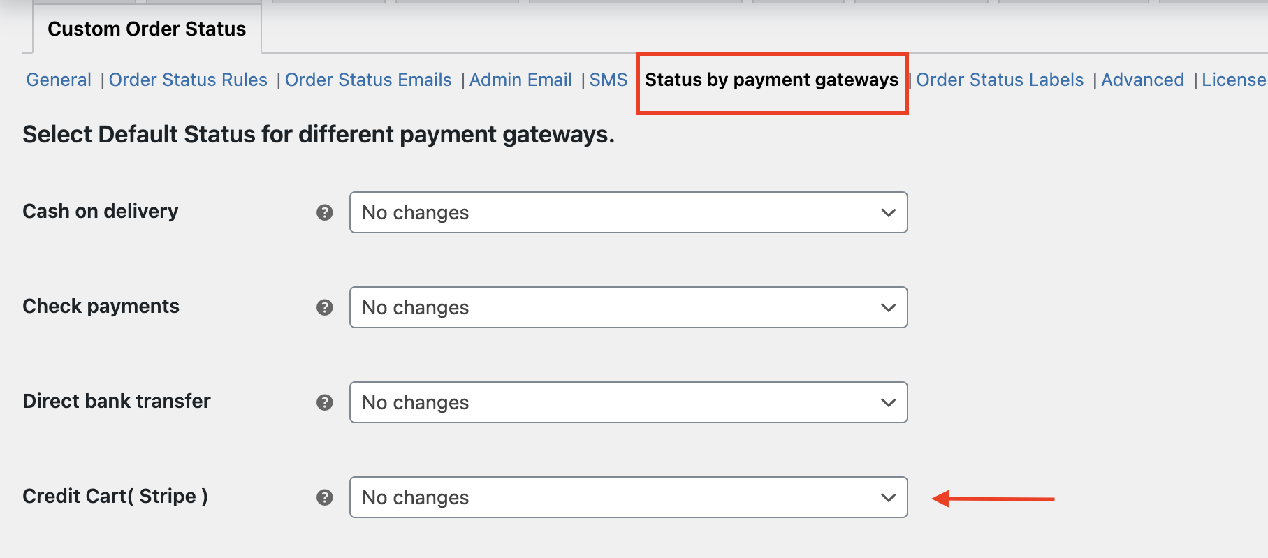 Custom Order Status for WooCommerce General Settings - Tyche Softwares Documentation