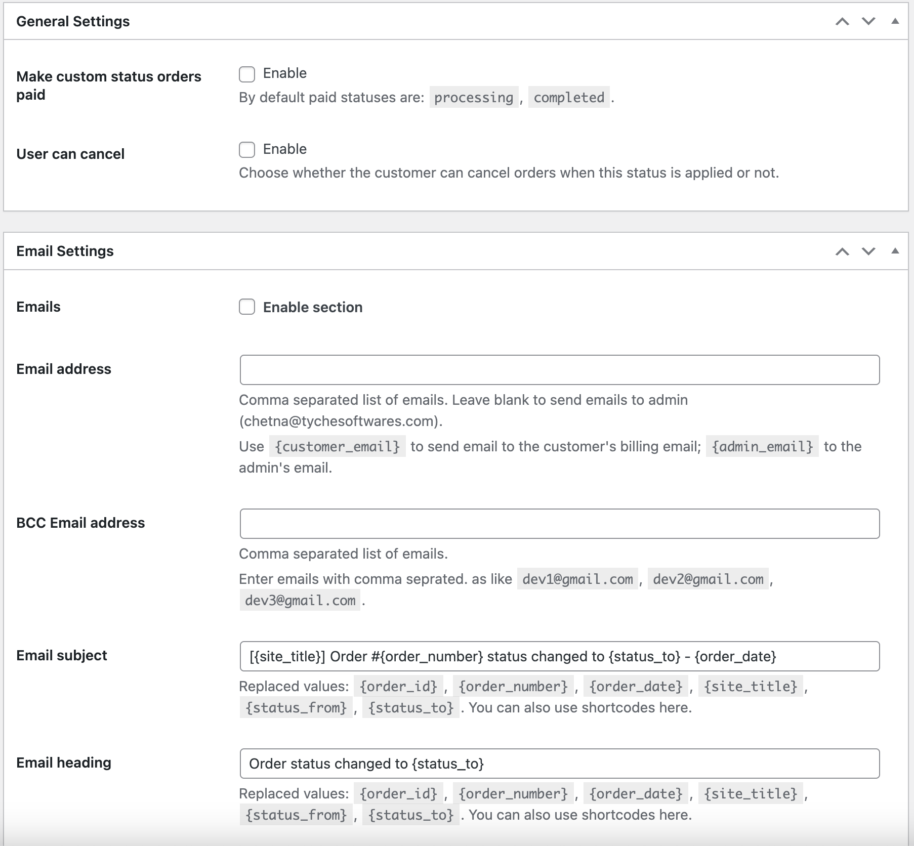 Add, Edit & Delete Custom Order Status - Tyche Softwares Documentation