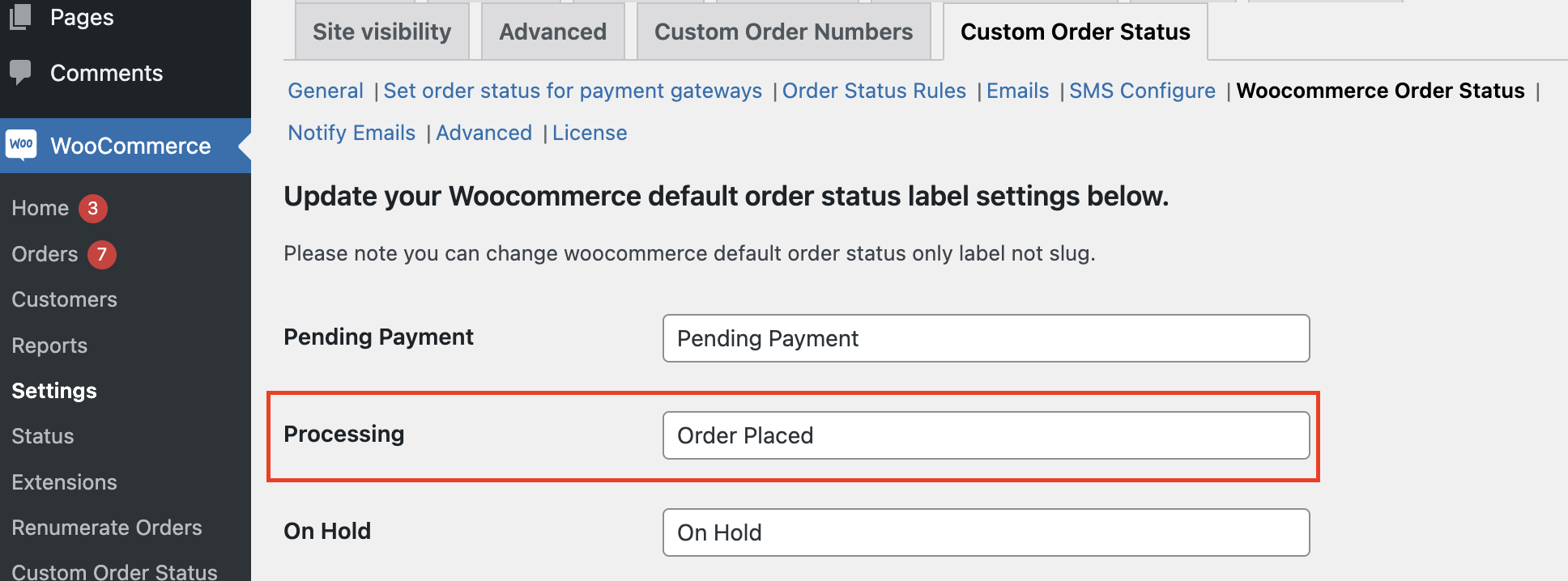 Modify WooCommerce Order Statuses to custom order statuses - Tyche Softwares Documentation