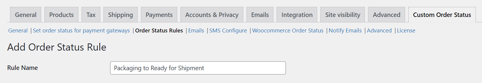 Set Custom Order Status Rules - Tyche Softwares Documentation