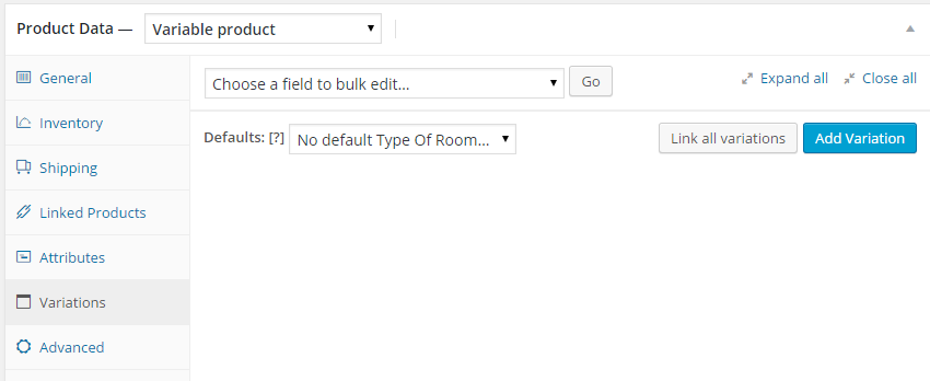 Variations with WooCommerce Booking - Linking variations