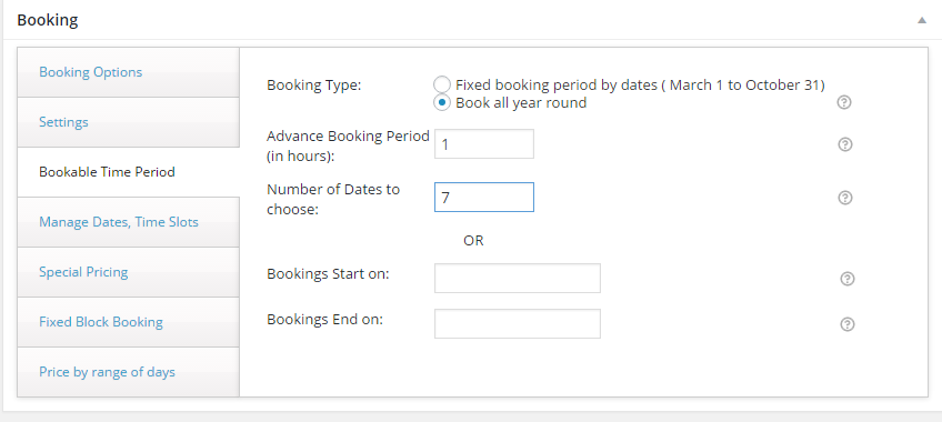 Hourly Rates in WooCommerce - Advanced booking settings