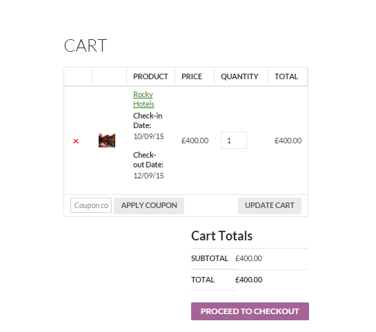 Book for minimum number of days with WooCommerce - Cart Page