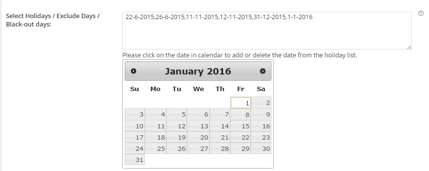 Prevent booking on certain dates with WooCommerce - Global Settings for blocking dates