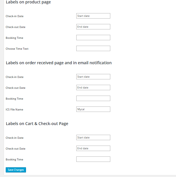 Rent Inventory based Equipment with WooCommerce - Changing booking labels