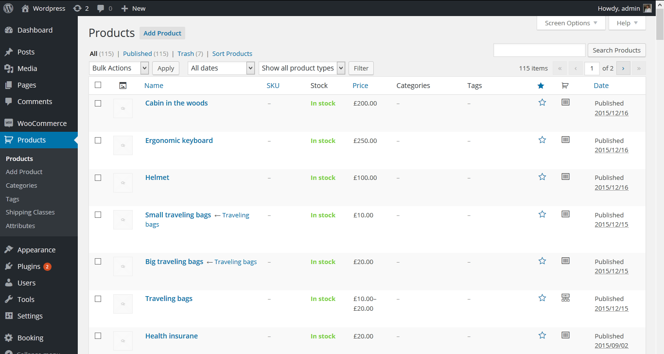 Sneak preview of our Testing Environment at Tyche Softwares - Product list on website