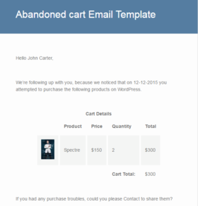 ab cart email template-Understanding the default email templates of Abandoned Cart Pro for WooCommerce plugin-288x300