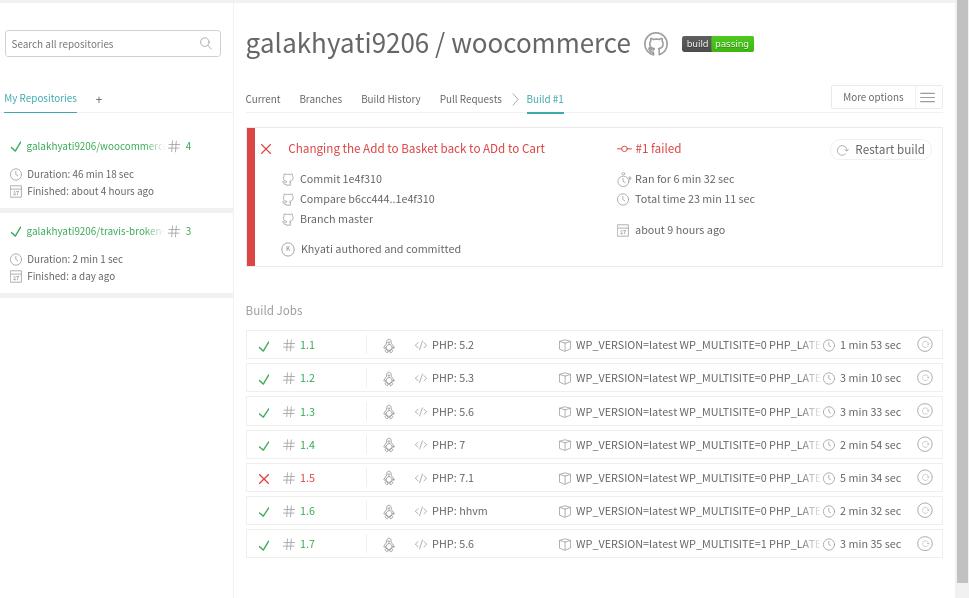 WooCommerce Automated Tests Travis CI Continuous Integration tools GitHub