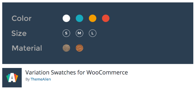 Best Free & Premium WooCommerce plugins - Variation Swatches for WordPress