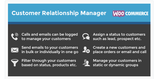 Best Free & Premium WooCommerce plugins - WooCommerce Customer Relationship Manager