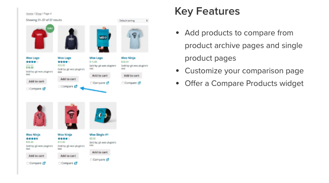 Best Free & Premium WooCommerce plugins - WooCommerce Products Compare