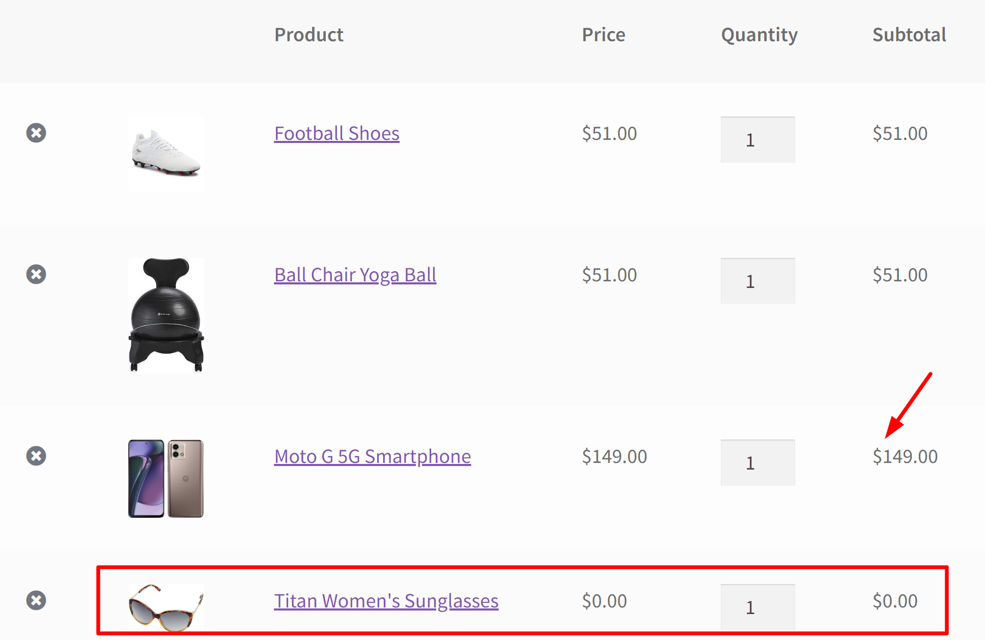 5. Auto Add Free Product based on Cart Total, Excluding Specific Items