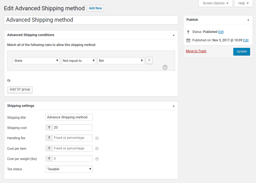 WooCommerce Advanced Shipping