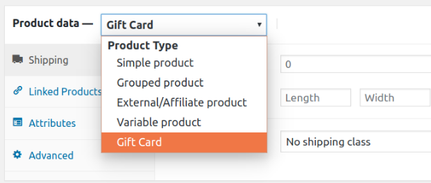 Add a New Custom Product type in WooCommerce - drop-down