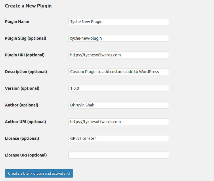 New Plugin Headers