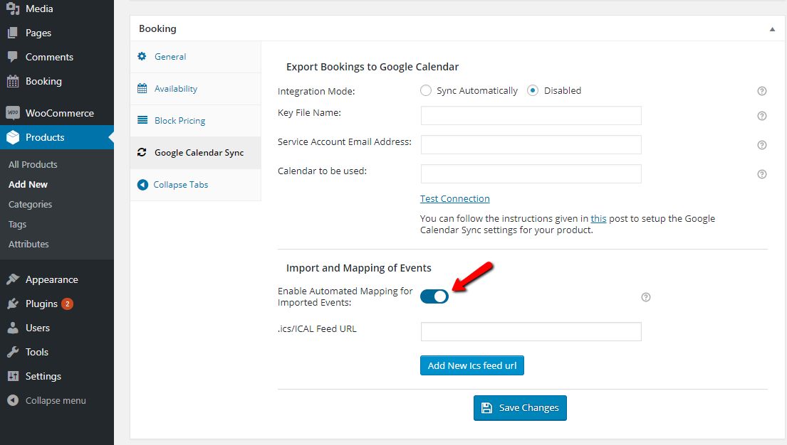 Enable "Enable Automated Mapping for Imported Events"