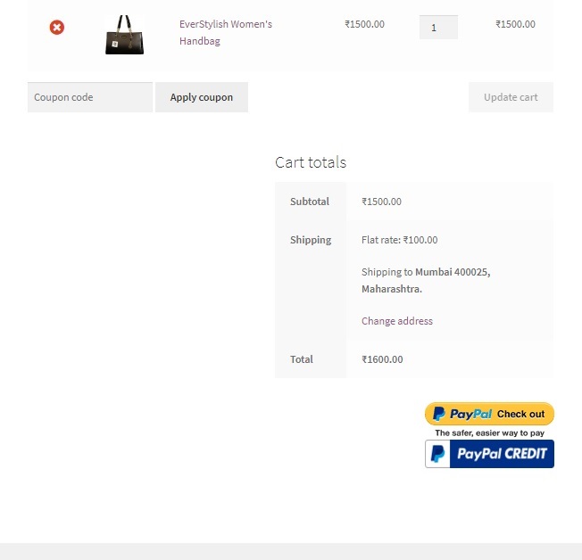 remove the Proceed to checkout button from the Cart page in WooCommerce - Proceed to checkout button removed