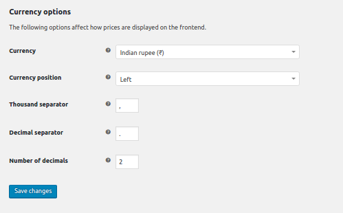 stylise the decimal values in WooCommerce through settings