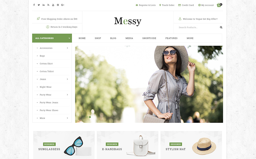 Messy - Multipurpose Fashion Store WooCommerce Theme