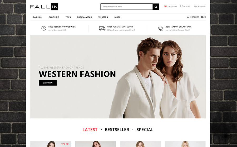 Fallin - Fashion Store OpenCart Storefront Templates