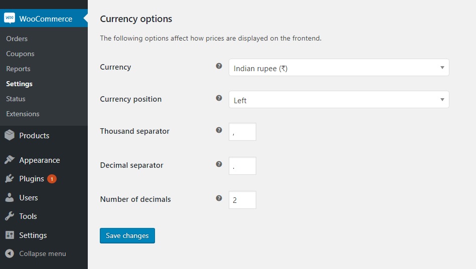 How to format WooCommerce prices- WooCommerce Settings