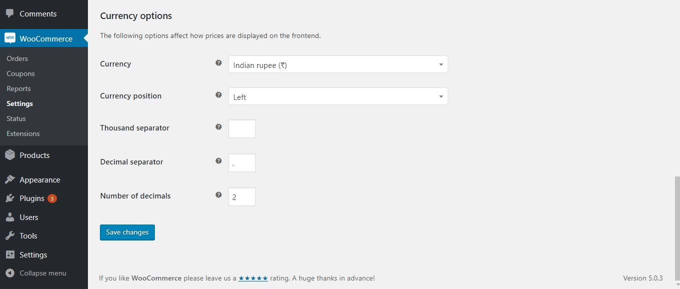 How to format WooCommerce prices - WooCommerce Settings - Space added in place of Thousand Separator