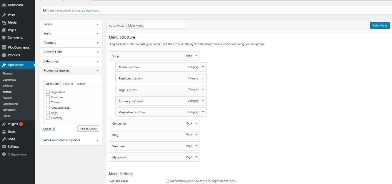 How to show WooCommerce categories in the menu - Adding Product Categories to Menu