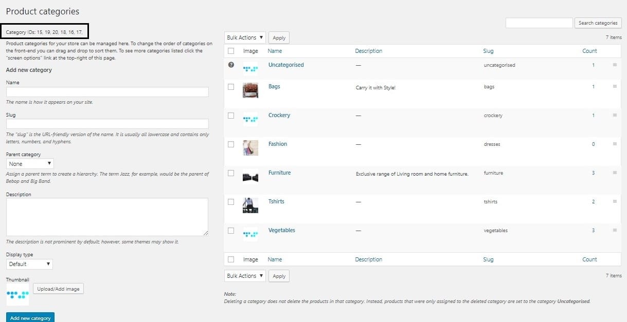 How to hide a WooCommerce category using the product_categories shortcode - Printing Product Category IDs