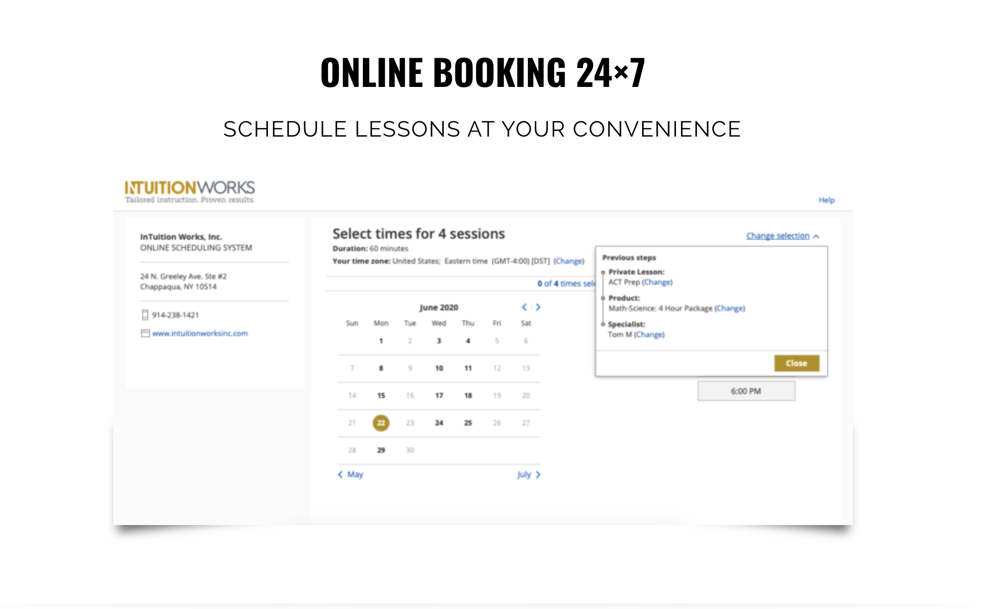 online classes booking