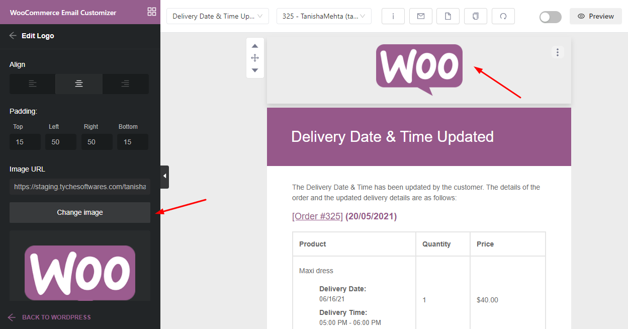 How to customize Order Delivery Date Pro email templates with Yaymail