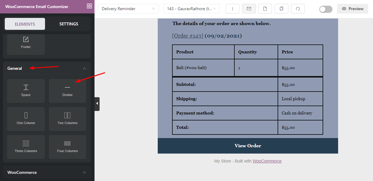 How to customize woocommerce order delivery pro email with Yaymail 