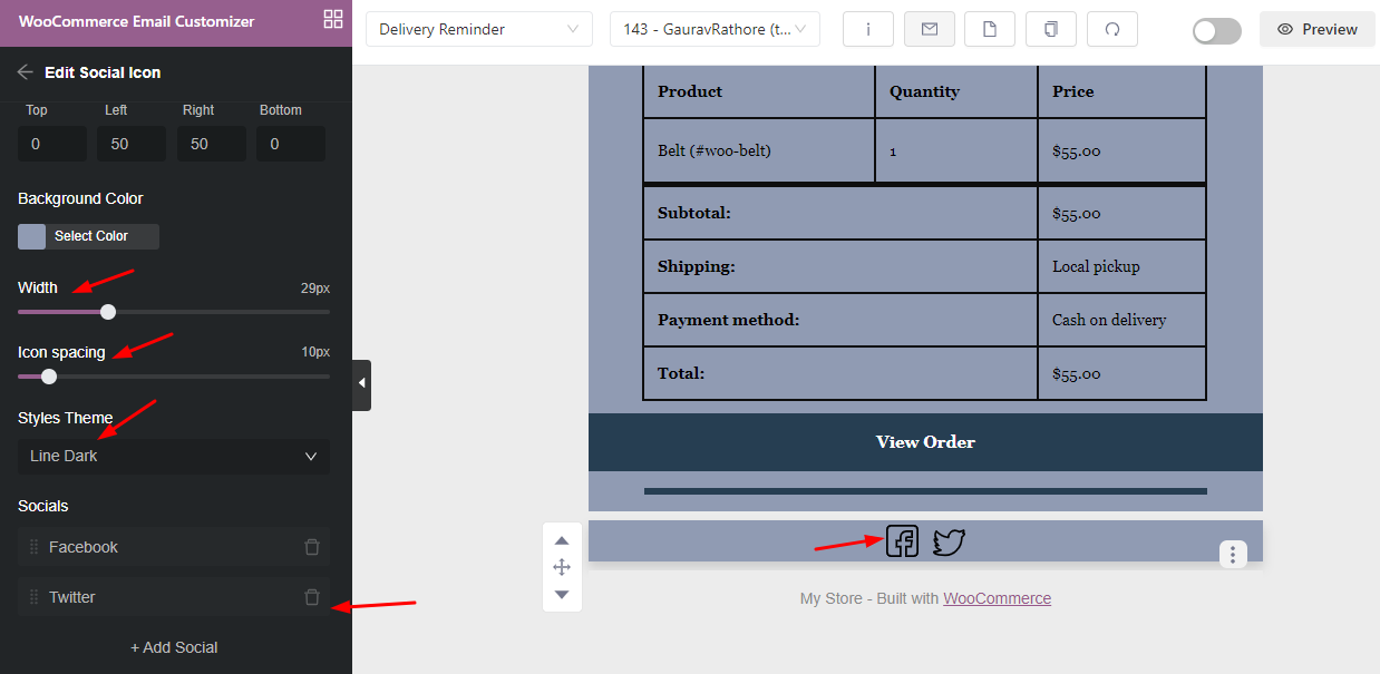 How to customize woocommerce order delivery pro email with Yaymail 