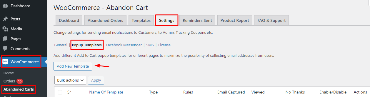 WooCommerce Abandoned Cart Exit Intent Popup