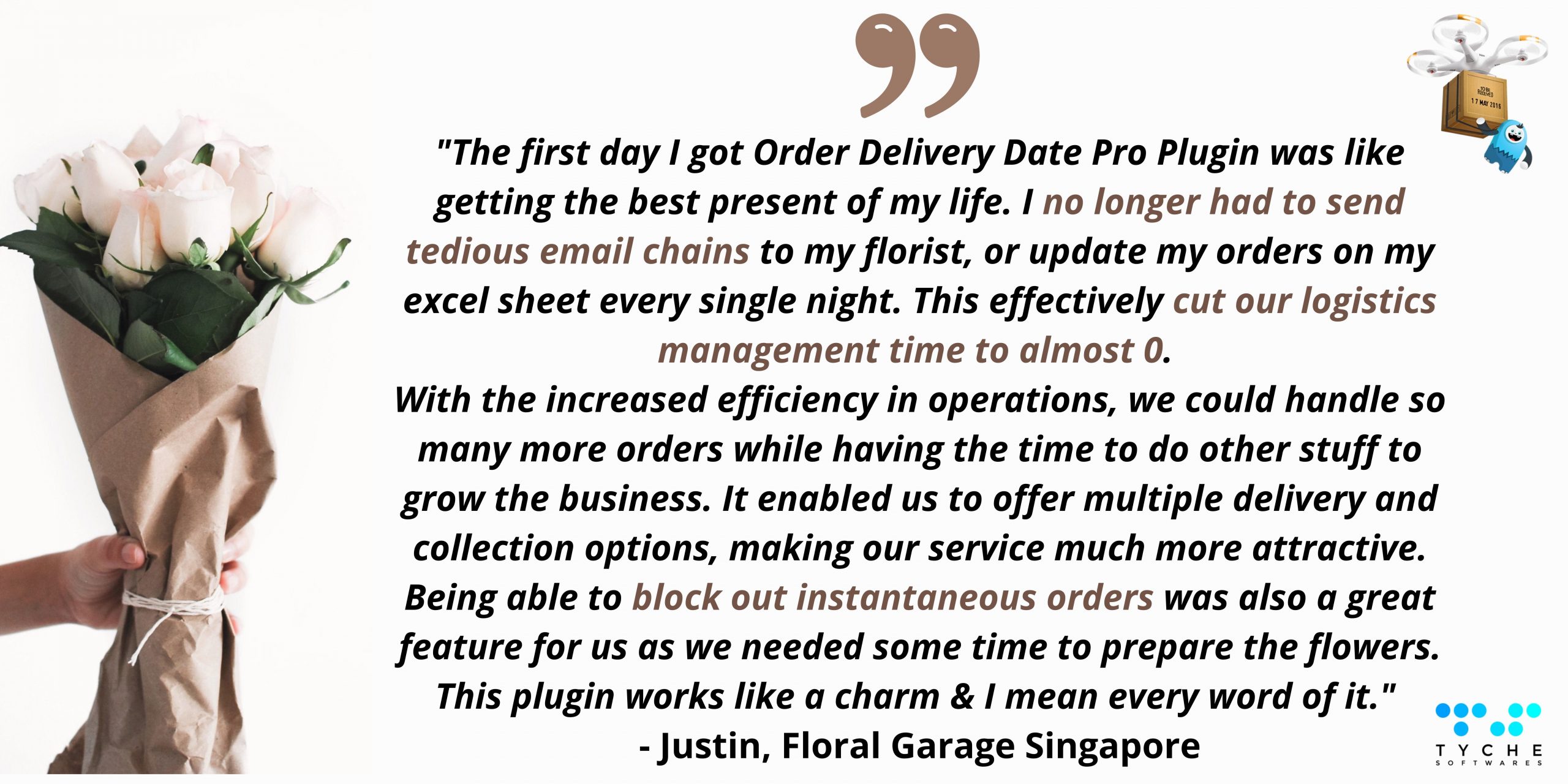 Customers reviews/feedback on One year with Order Delivery Date Pro will transform your business | Tychesoftwares.