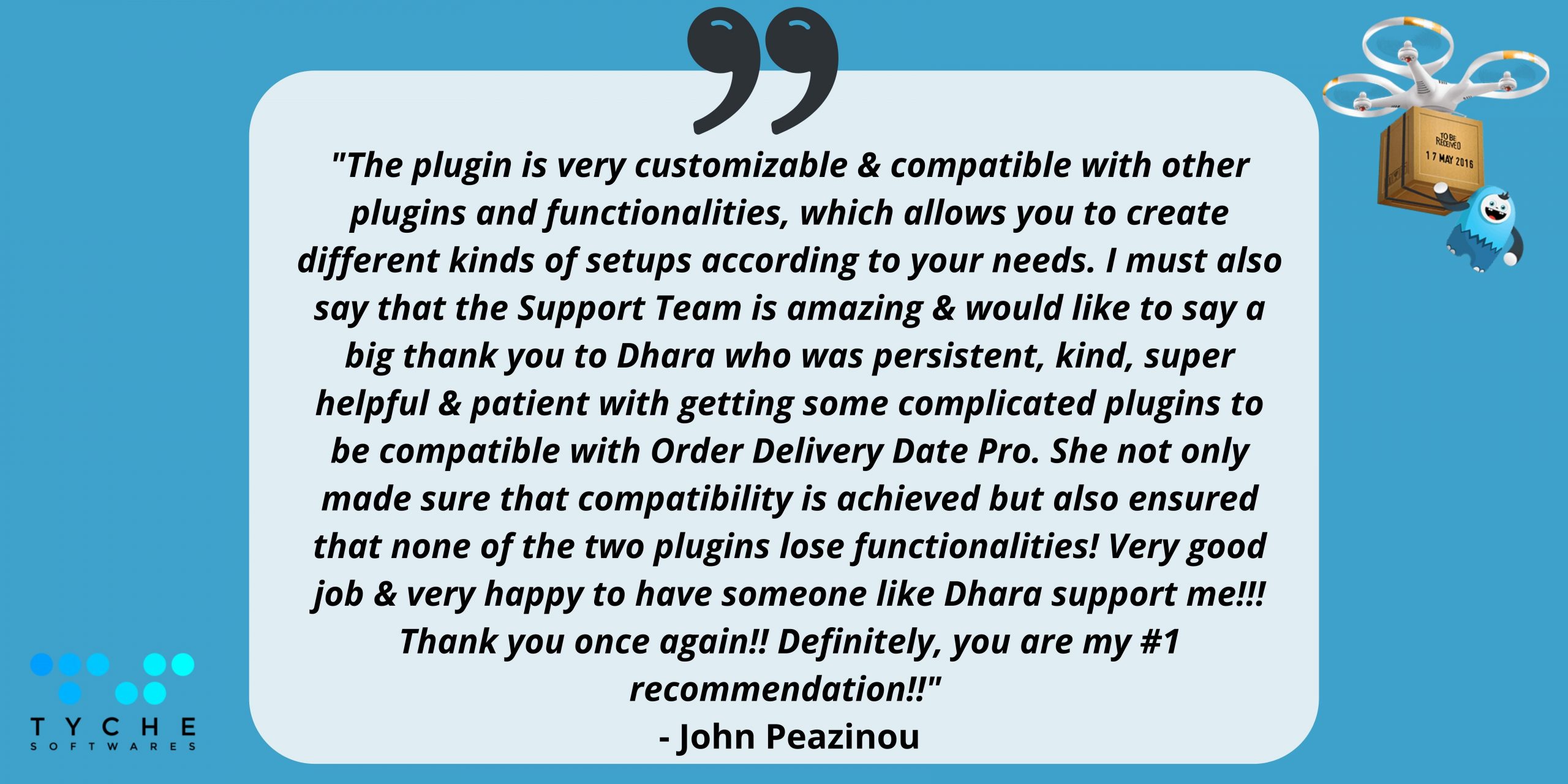 Customers reviews/feedback on One year with Order Delivery Date Pro will transform your business | Tychesoftwares.