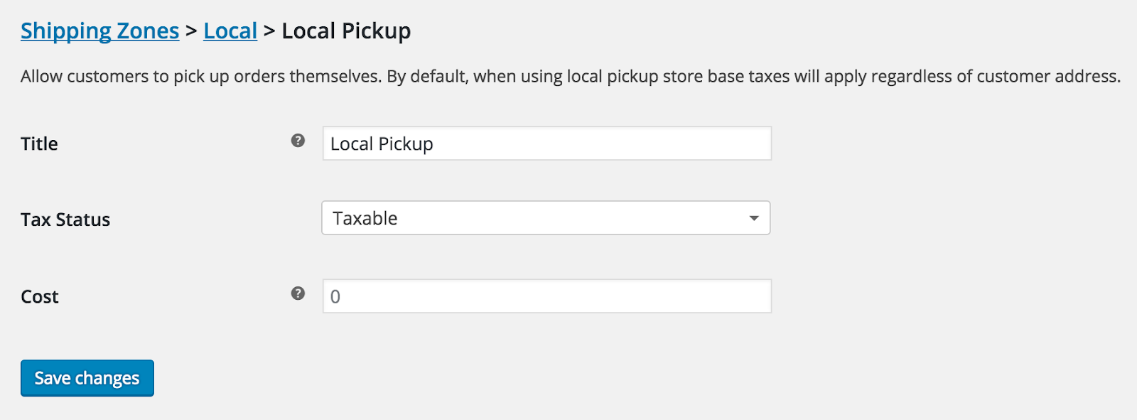 setup BOPIS local pickup details for WooCommerce 