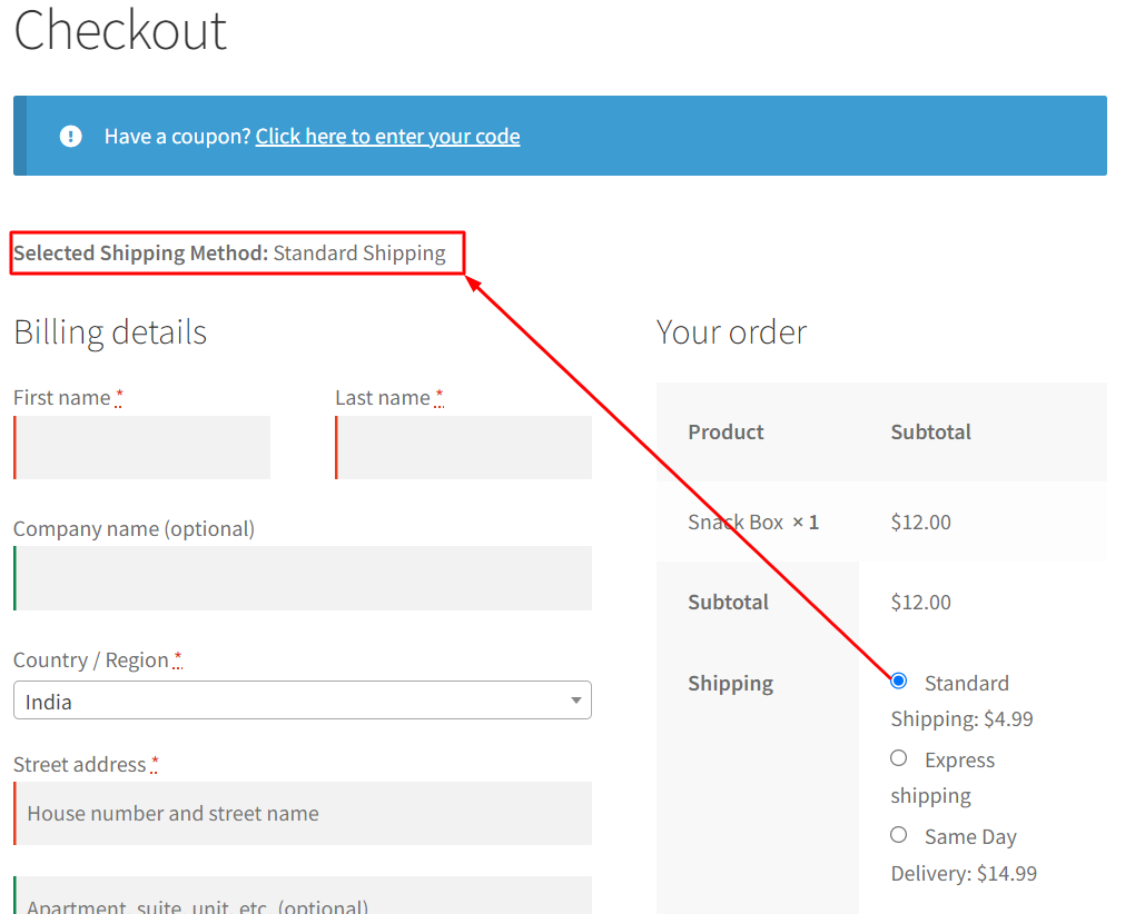 How to Get the Chosen Shipping Method Title by Its ID in WooCommerce