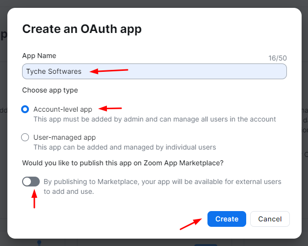 selecting tychesoftwares plugin in zoom oauth