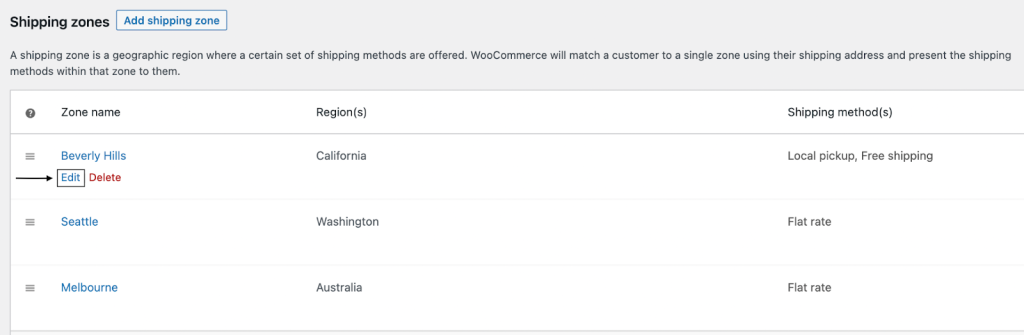 Configure Shipping Zones