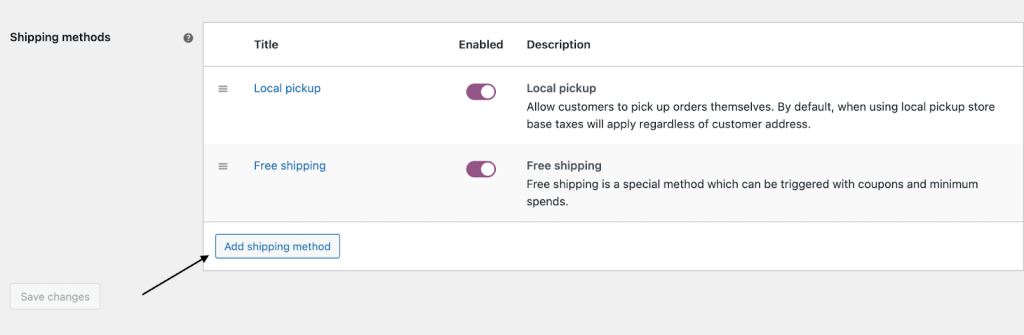 Add Flat Rate Shipping Method