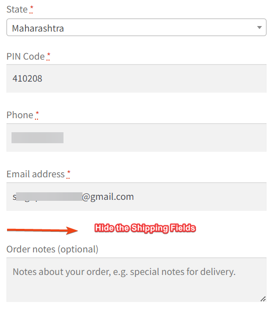 How to Hide the Entire Section of WooCommerce Shipping fields?
