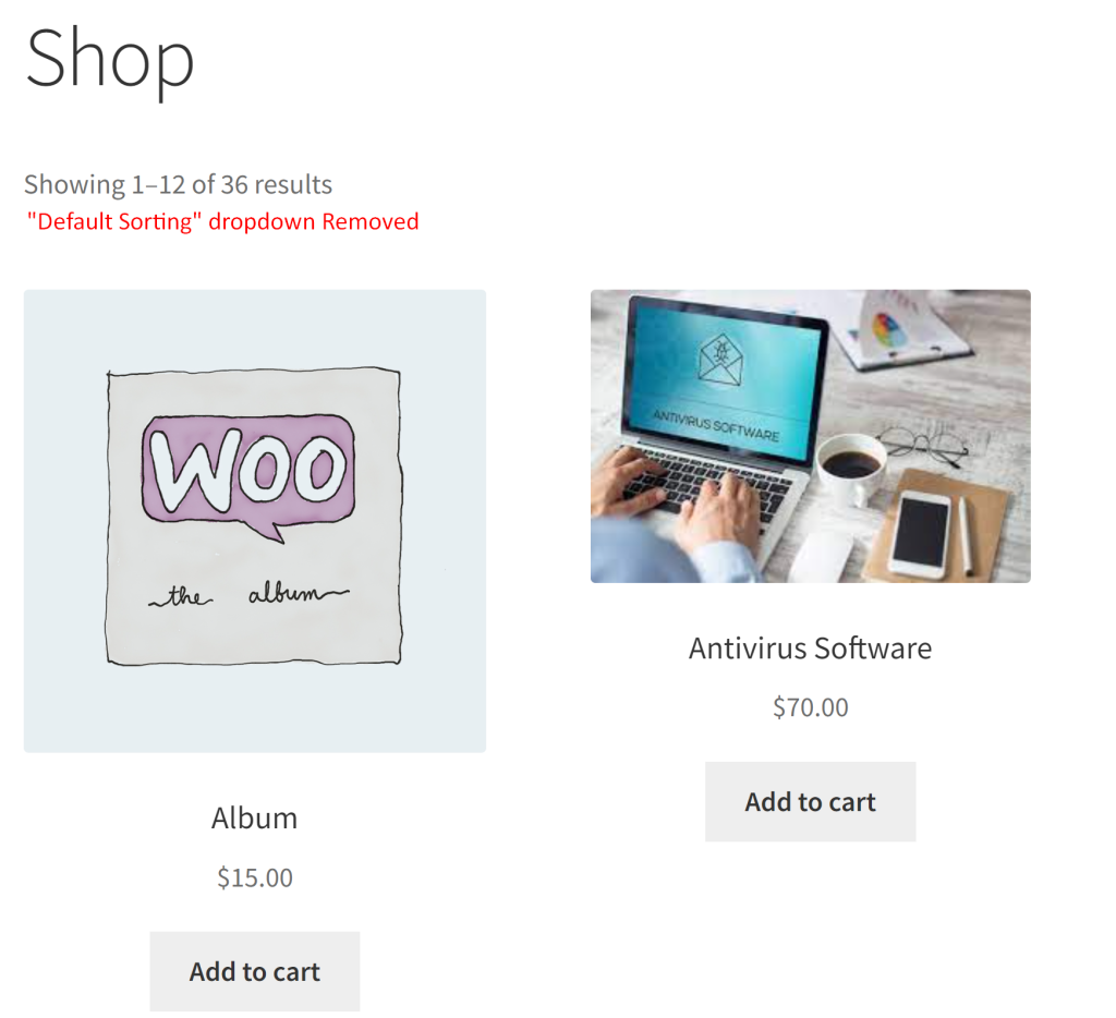How to Remove the “Default Sorting” Dropdown in WooCommerce